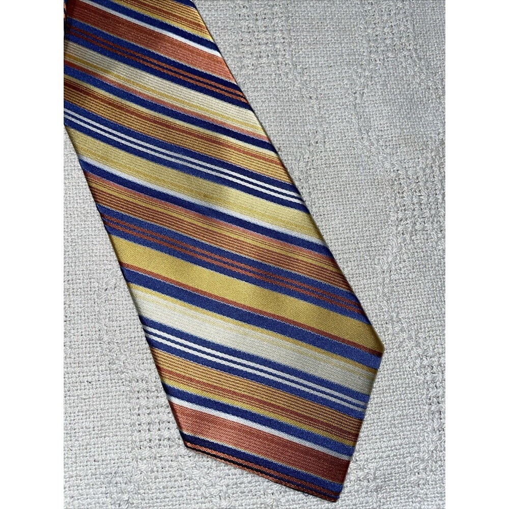Jones New York Men’s Dress Tie Size 59” Multicolor Striped Silk Business Formal
